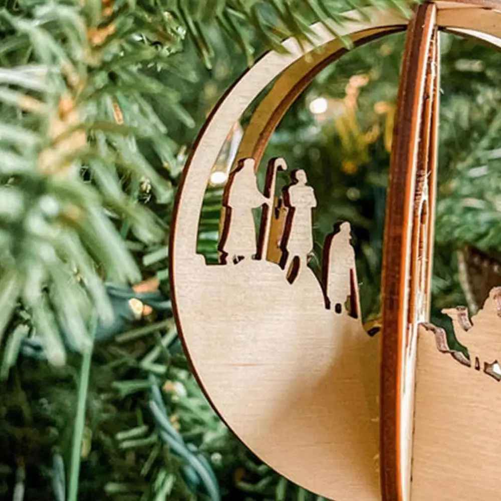 Nativity Scene Christmas Ornaments Tree, Ornaments Ideas For Christmas Nativity Scene Wooden ,Ideas For Christmas Trees, Nativity Scene Pendant DCLAF23